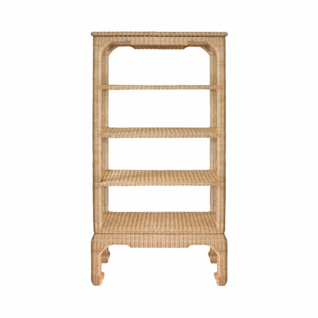 Cavalier Rattan Etagere by Worlds Away at Fig Linens and Home - Front View