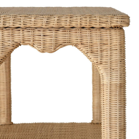 Cavalier Rattan Etagere by Worlds Away at Fig Linens and Home - Weave View