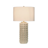 Cece Scallop Beige Ceramic Table Lamp by Worlds Away at Fig Linens and Home - View 2