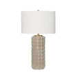 Cece Scallop Beige Ceramic Table Lamp by Worlds Away at Fig Linens and Home - View 1