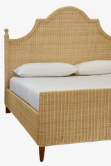 Chamberlain Rattan Bed Frame in King Size | Worlds Away Beds at Fig Linens and Home - Detail 1