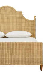 Chamberlain Rattan Bed Frame in King Size | Worlds Away Beds at Fig Linens and Home - Detail 3