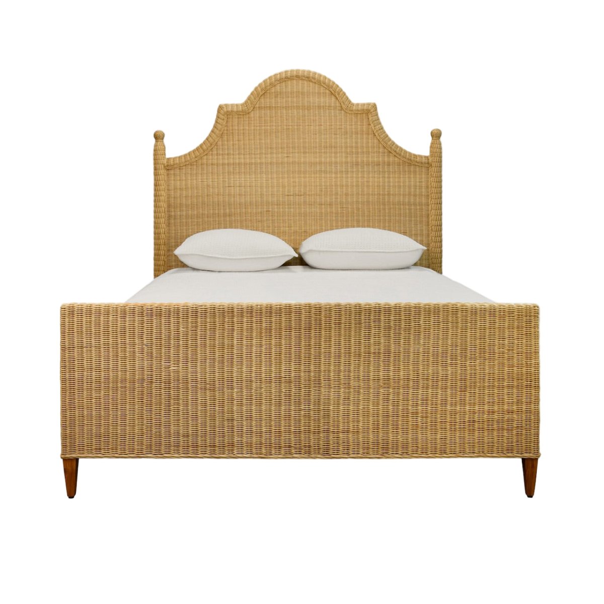 Chamberlain Queen Bed Frame by Worlds Away - Front View at Fig Linens and Home