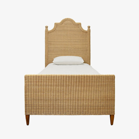Chamberlain Twin Bed Frame by Worlds Away 66.5"H x 42"W x 81"D Natural Rattan at FIG LINENS AND HOME 1