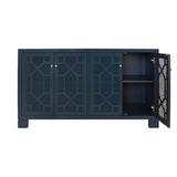 Claire Navy Blue Buffet | Worlds Away 4 Doors Consoles & Sideboards at Fig Linens and Home  1