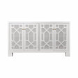 Claire White Buffet Cabinet 4 Doors Worlds Away at Fig LInens and Home - Front View