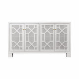 Claire White Buffet Cabinet 4 Doors Worlds Away at Fig LInens and Home - Front View