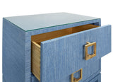 Cole Blue Side Table by Worlds Away 29"H x 28"W x 18"D Blue at FIG LINENS AND HOME 3