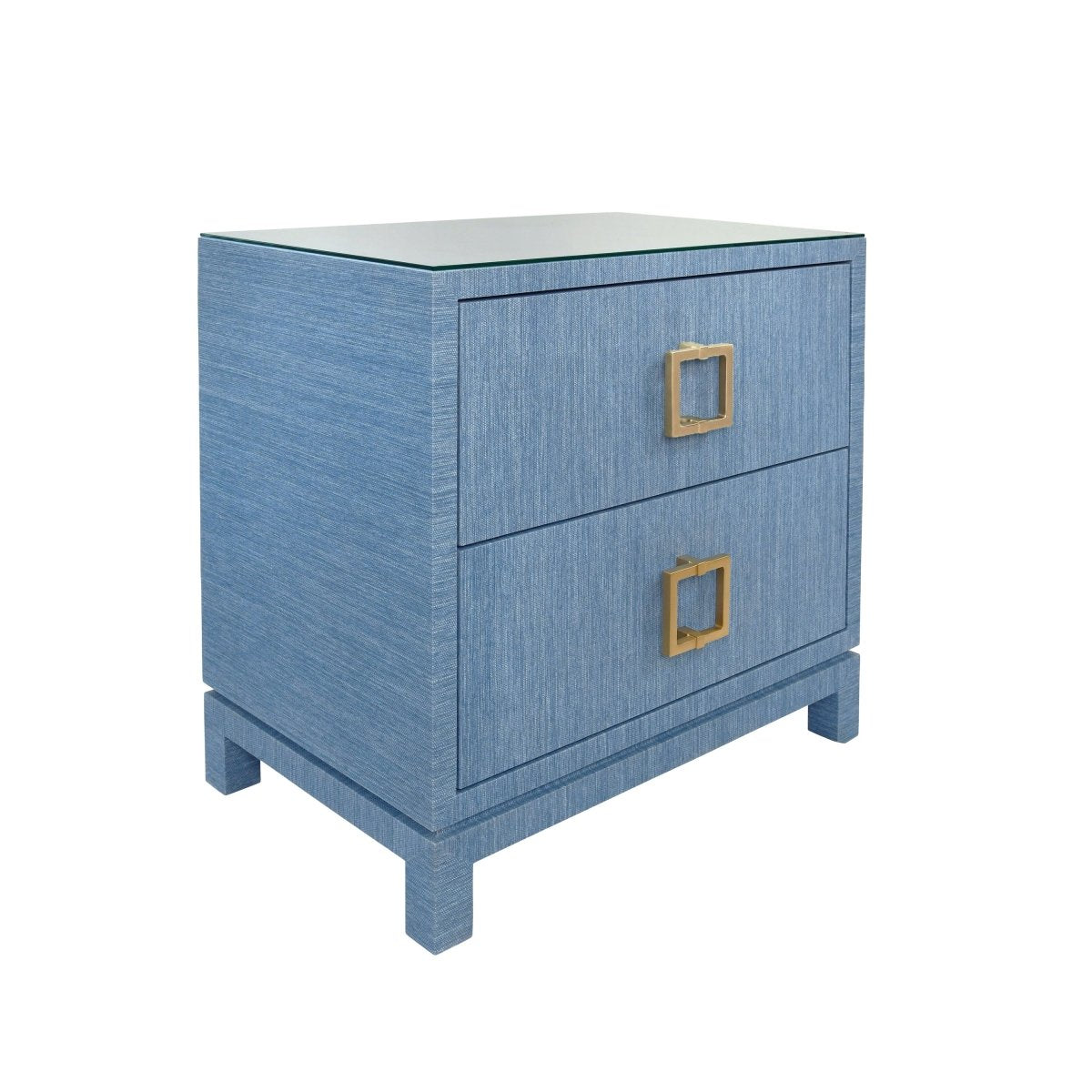 Cole Blue Side Table by Worlds Away 29"H x 28"W x 18"D Blue at FIG LINENS AND HOME 2