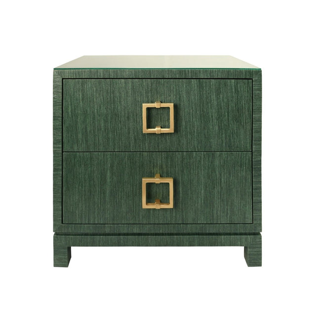 Cole Green Side Table by Worlds Away 29"H x 28"W x 18"D Green at FIG LINENS AND HOME 1