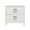Cole White Side Table by Worlds Away 29"H x 28"W x 18"D White at FIG LINENS AND HOME 1
