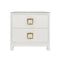 Cole White Side Table by Worlds Away 29"H x 28"W x 18"D White at FIG LINENS AND HOME 1