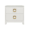 Cole White Side Table by Worlds Away 29"H x 28"W x 18"D White at FIG LINENS AND HOME 1