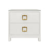 Cole White Side Table by Worlds Away 29"H x 28"W x 18"D White at FIG LINENS AND HOME 1