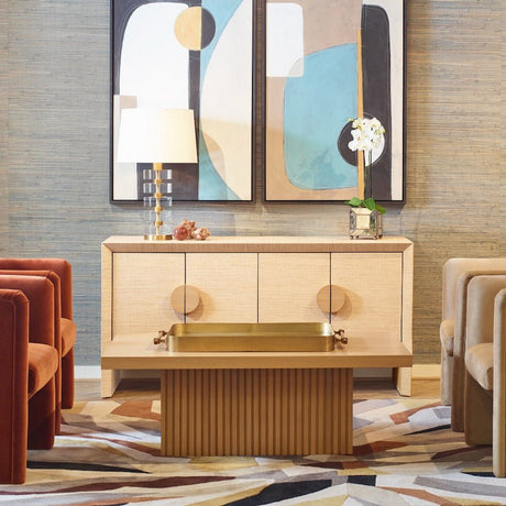 Colt Natural 4-Door Buffet Table by Worlds Away Lifestyle Photo 1