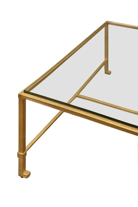 Worlds Away Connelly Gold Leaf Coffee Table at Fig Linens and Home - Detail 2