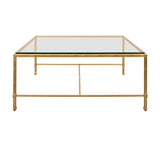 Worlds Away Connelly Gold Leaf Coffee Table at Fig Linens and Home - Front