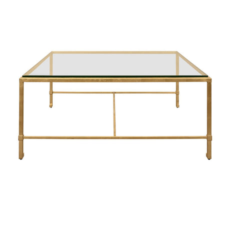 Worlds Away Connelly Gold Leaf Coffee Table at Fig Linens and Home - Front