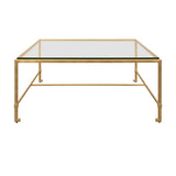 Worlds Away Connelly Gold Leaf Coffee Table at Fig Linens and Home - Side