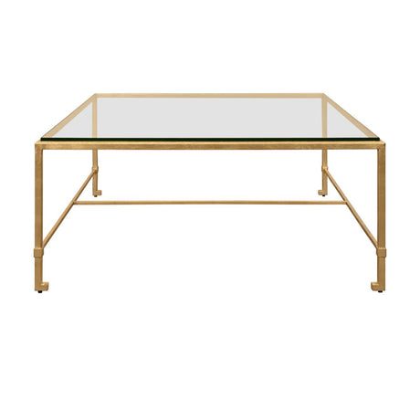 Worlds Away Connelly Gold Leaf Coffee Table at Fig Linens and Home - Side