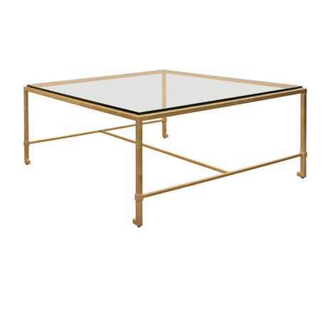 Worlds Away Connelly Gold Leaf Coffee Table at Fig Linens and Home - Angle