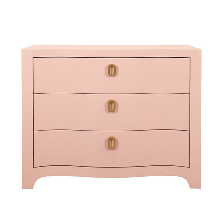 Cora Pink Chest by Worlds Away | 3-Drawer Dresser at Fig Linens and Home 1