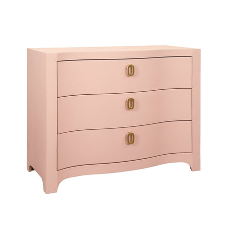 Cora Pink Chest by Worlds Away | 3-Drawer Dresser at Fig Linens and Home 2