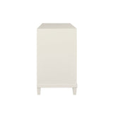 Corine Antique White Side Table by Worlds Away | Side of Chest View at Fig Linens and Home