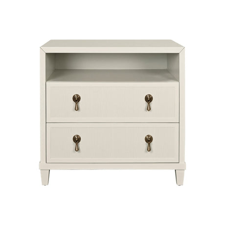 Corine Antique White Side Table by Worlds Away at Fig Linens and Home