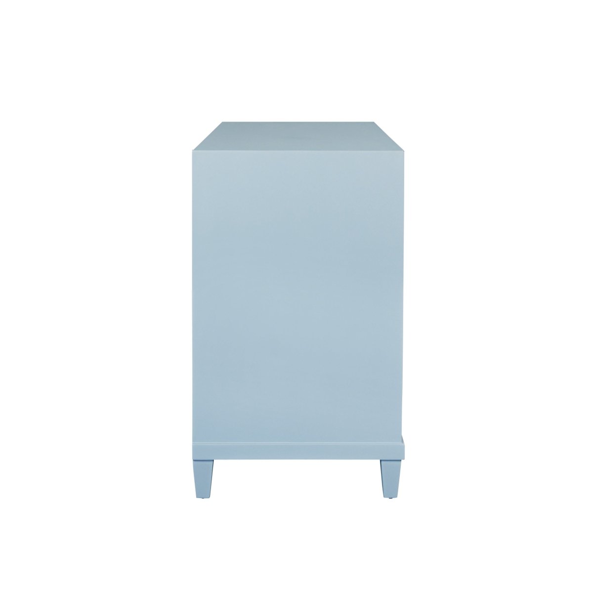 Corine Light Blue Side Table | Worlds Away at Fig Linens and Home - Side of Chest View