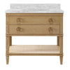 Single sink bath vanity - Worlds Away Cutler Cerused Oak Bathroom Vanity Front View
