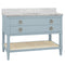 Cutler Light Blue 48" Bath Vanity by Worlds Away at Fig Linens and Home - View 2
