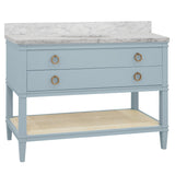 Cutler Light Blue 48" Bath Vanity by Worlds Away at Fig Linens and Home - View 2