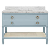 Cutler Light Blue 48" Bath Vanity by Worlds Away at Fig Linens and Home - View 1