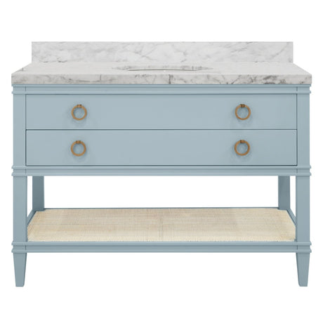 Cutler Light Blue 48" Bath Vanity by Worlds Away at Fig Linens and Home - View 1