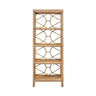 Danielle Rattan Etagere | Worlds Away Luxury Bookcase at Fig Linens and Home - Front View