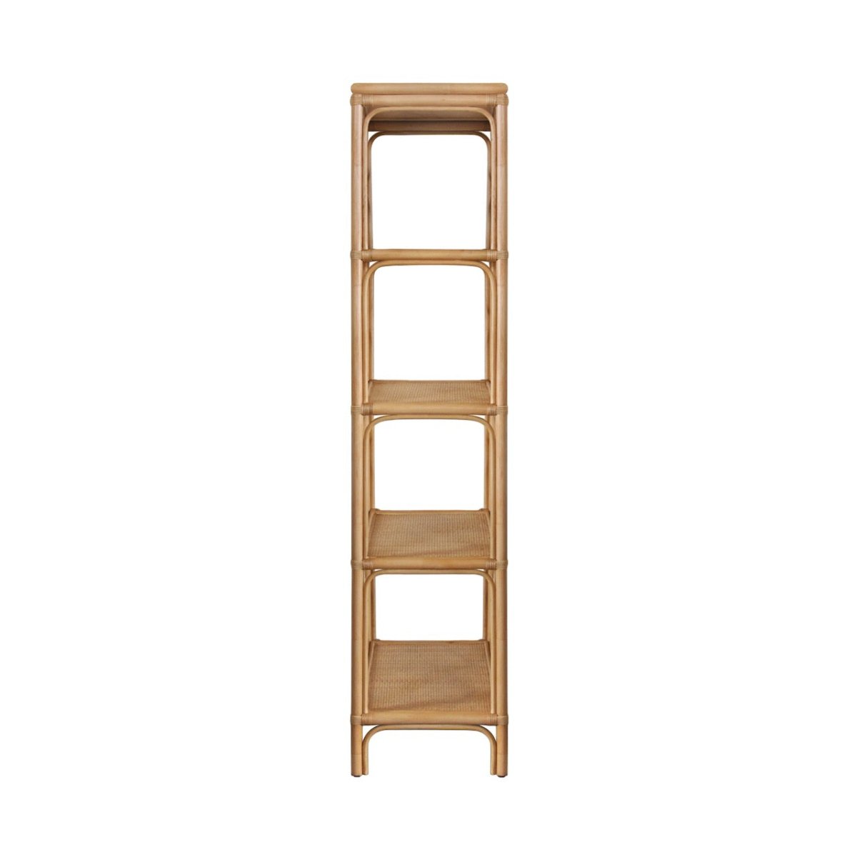 Danielle Rattan Etagere | Worlds Away Luxury Bookcase at Fig Linens and Home - Side View