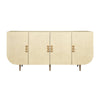 Deluca Beige Buffet Cabinet by Worlds Away | Faux Parchment Console at Fig Linens and Home - Front