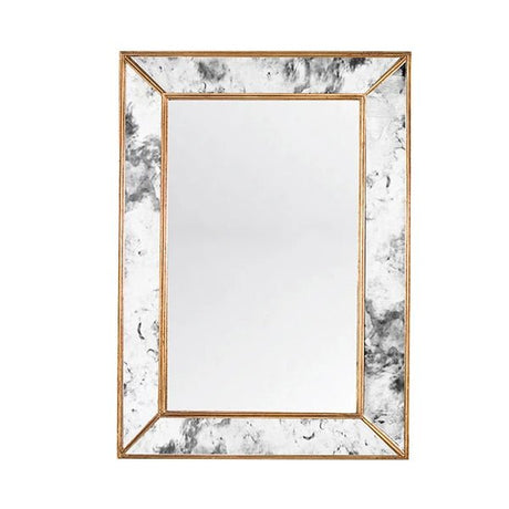 Dion Antique & Gold Leaf Mirror by Worlds Away 29"W x 41"H x 2.5"D Gold and Antique Mirror at FIG LINENS AND HOME 1