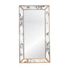 Dion Floor Mirror with Gold Leaf Edging by Worlds Away 60"H x 30"W x 2"D Mirror & Gold Leaf at FIG LINENS AND HOME 1