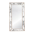 Dion Floor Mirror with Silver Leaf Edging by Worlds Away 60"H x 30"W x 2"D Mirror & Silver Leaf at FIG LINENS AND HOME 1