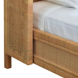 Dolly King Bed Frame by Worlds Away | Rattan Bed at Fig Linens and Home Headboard View 1
