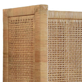 Dolly King Bed Frame by Worlds Away | Rattan Bed at Fig Linens and Home Headboard View 2