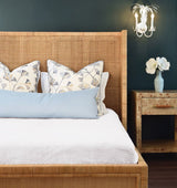 Dolly King Bed Frame by Worlds Away | Rattan Bed at Fig Linens and Home Lifestyle View