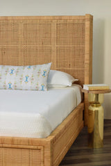 Dolly Queen Bed Frame by Worlds Away | Rattan Queen Bed at Fig Linens and Home View 4