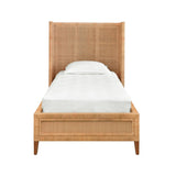Dolly Twin Bed Frame by Worlds Away | Twin Rattan Bed at Fig Linens and Home View 1