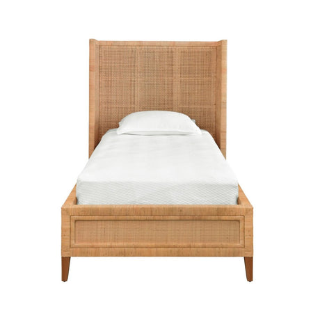 Dolly Twin Bed Frame by Worlds Away | Twin Rattan Bed at Fig Linens and Home View 1