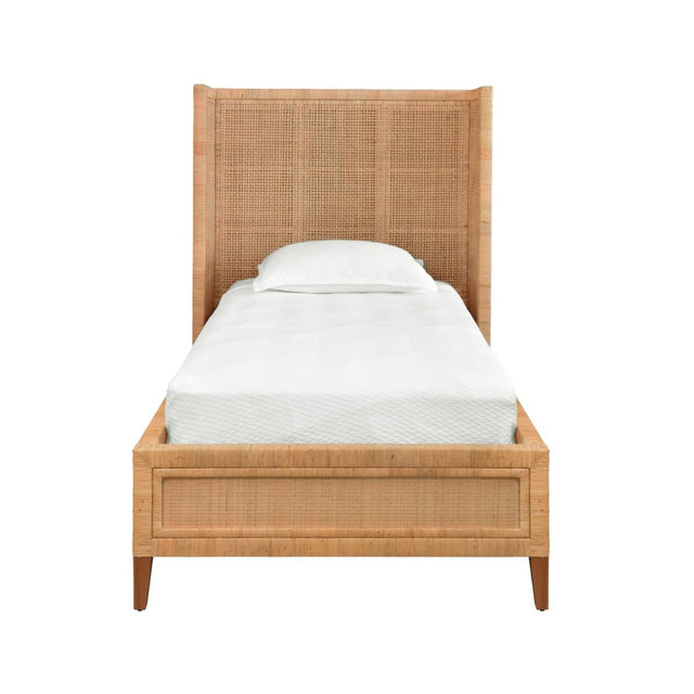 Dolly Twin Bed Frame by Worlds Away | Twin Rattan Bed at Fig Linens and Home View 1