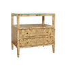 Douglas Burlwood Side Table by Worlds Away at Fig Linens and Home - Angle View