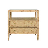 Douglas Burlwood Side Table by Worlds Away at Fig Linens and Home - Front View